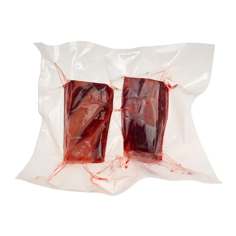Saco retrátil a vácuo para embalagem de carne