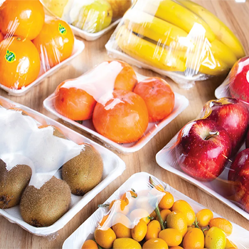 Filme retrátil POF para frutas